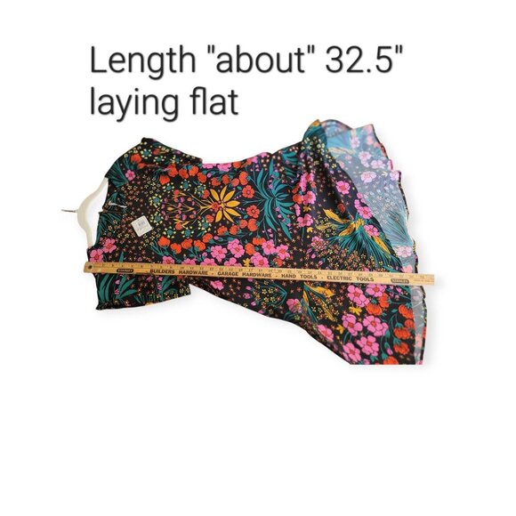 Free People Boho Mod Mini Dress NWT XS Black - Picture 8 of 16